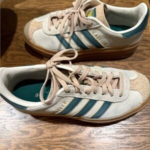 Women’s Adidas Gazelle Bold Sneakers with gum sole